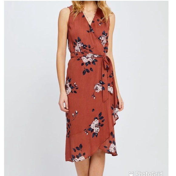 Gentle Fawn Esmeralda Wrap Dress Rust Size Large